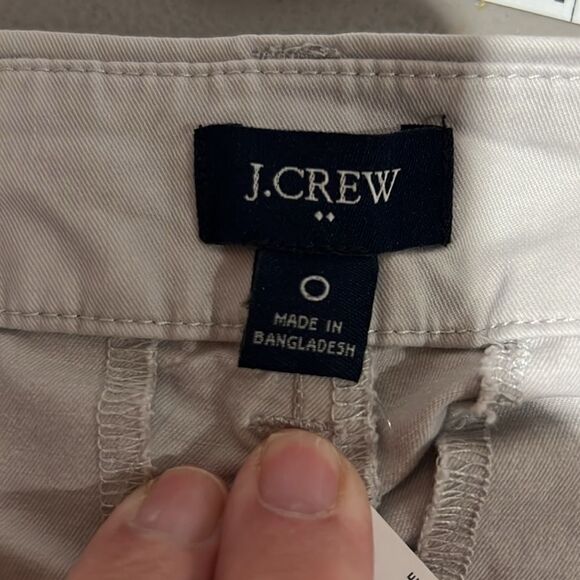 J. crew Factory Al569 9" Frankie Bermuda Shorts Gray Chino NWT size 0 - Picture 8 of 10